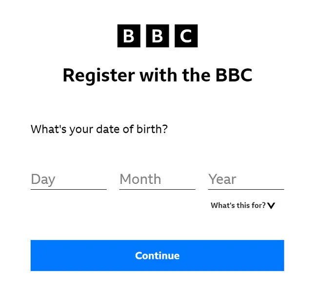 enter your date of birth