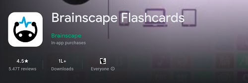 the Brainscape Flashcards app